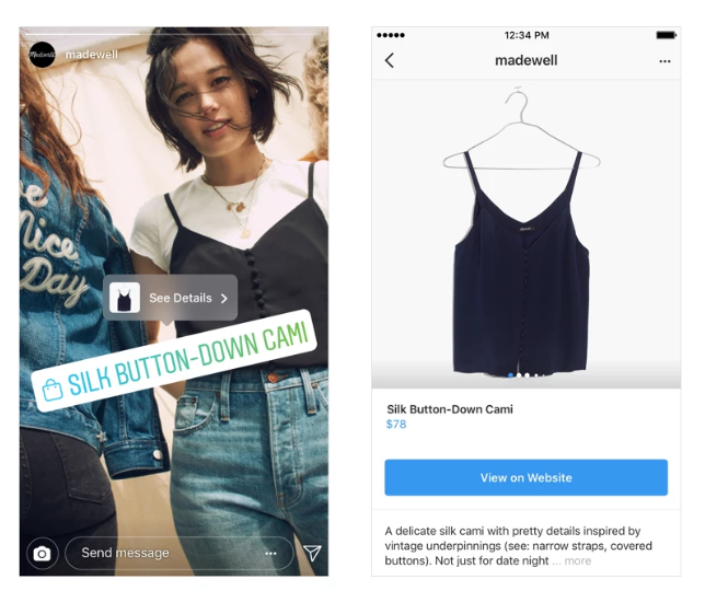 Делайте покупки через Instagram Stories и вкладку Explore